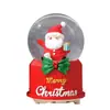 Várias caixas de música de bola de cristal luminosa de Natal, presentes de Natal, enfeites decorativos, figuras fofas de Papai Noel e boneco de neve, e caixas de música de oito tons