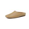 Zapatillas de Verano para Mujer Estilo Francés Perezoso, Suaves, de Tela, Baotou, para Usar Afuera, Planas, de Cuero Suave, Casual, Zapatos Muller