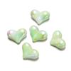 Venta al por mayor Cuentas Perforadas de Corazón de Color Sólido Chapadas en UV Tridimensionales Materiales para Accesorios de Joyería Pulsera Hecha a Mano DIY