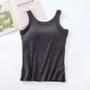 Top de Alça Larga com Bojo Feminino Peça Única de Roupa Íntima Top Longo Anti-deslizamento
