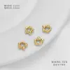Juego de Cuentas Irregulares Color Cobre Chapado en Oro de 14K que Conserva el Color Accesorios para Joyería de Pulsera Collar Hechos a Mano DIY Accesorios de Cuentas Separadoras de Flor