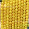 Casta Ming comercio ágata amarilla cuentas al por mayor ágata cuentas redondas cuentas sueltas accesorios para pulsera DIY cuentas espaciadoras