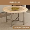 Mesa de Comedor de Madera de Abeto para Hogar y Hotel Mesa Redonda Tablero Redondo Borde de Madera Maciza Engrosado Tablero Multicapa Pintura Verde en Spray Tablero Redondo Grande Mesa Redonda Grande Marco Plegable