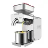 Aço inoxidável espiral doméstico pequeno óleo Imprensa fria e quente dupla prensagem automática amendoim gergelim noz máquina de fritar comercial
