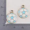 Acessórios de Liga de Metal para Gotejamento de Óleo Equipamento Esportivo Pingente Colorido de Futebol Joias Artesanais DIY Pulseira Chaveiro