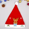 Nuevo Sombrero Decorativo de Navidad Pegatina de Navidad Sombrero de Dibujos Animados Adulto Niños Fiesta Disfraz Sombrero Cepillado