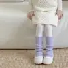 Calcetines de algodón Shoeshang para niñas para otoño e invierno, engrosados y cálidos, hechos de lana de oveja, calcetines apilables estilo coreano para niñas para combinar con leggings