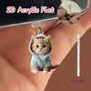Plano 2D Venta Caliente Transfronteriza Tapón de Polvo para Teléfono de Acrílico Colgante Tipo Gato Lindo Tipo C Interfaz Ovalada