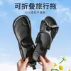 Zapatillas Plegables Portátiles de Viaje Estilo Nuevo para Hombres y Mujeres Viaje de Negocios Baño Aptas para el Baño Antideslizantes Sandalias de Viaje para la Playa