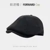 Boné Retro Japonês de Aba Frontal, Boina Bico de Pato Usada ao Contrário para Mulheres, Chapéu Newsboy Simples Versátil para Emagrecer o Rosto, Artista