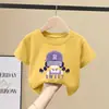 Camiseta de Verano de Algodón Puro para Niñas de Manga Corta, Nuevo Estilo 2026, Top Elegante de Media Manga para Niñas Mayores en Verano, Top Súper Bonito