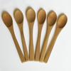 Vajilla de bambú con logotipo impreso, cuchara de bambú para helado, mermelada, cuchara pequeña de madera, cuchara de café, cuchara de bambú de mango largo, cuchara de bambú para miel, cuchara pequeña de bambú
