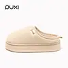 Puxiyujie Zapatillas de Algodón de Moda de Doble Uso para Mujer en Otoño e Invierno Zapatos de Algodón Cálidos de Felpa para el Hogar de Interior Zapatos de Confinamiento