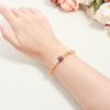 Jingdong Joyería 2A Cristal Amarillo Natural Torre Amatista Cuentas de Transferencia Pulsera Moda Lujo Ligero Mujer Pulsera de Cuentas Redondas Venta al por Mayor