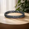 Pulsera de Acero de Titanio de Fábrica Original para Hombre Moderna Cadena Cubana Hip-Hop No se Desvanece Niños y Niñas Rectificado Cuadrilátero Accesorios de Pulsera Clásicos