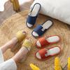 Pantuflas de lino para hombre, de verano, para casa, interior, antideslizantes, con suela suave, silenciosas, para suelo de madera, para oficina y pareja