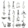 1 nuevo colgante de aleación de plata antigua nota musical guitarra serie de instrumentos musicales colgante accesorios para pulsera collar DIY