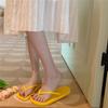 Chanclas para Mujer Verano Nuevo Estilo Coreano Ins Trendy Ropa Exterior Sandalias de Playa Flip-Flops Sencillas para Pareja 688Ss