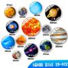 Imán de Refrigerador Estéreo Personalizado del Sistema Solar de Constelaciones Ocho Planetas Vidrio de Cristal Blanco Modelo de Ayuda Didáctica de Astronomía Magnético