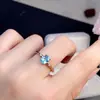 Anillo de Plata de Ley 925 Incrustado con Fosforita Natural Estilo Sencillo Nuevo Primavera 2025 Joyería Elegante de Piedras Preciosas para Mujer
