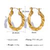 Pendientes Trenzados de Moda de Amazon Más Vendidos, Nuevos Pinzas para Orejas Versátiles de Estilo Metálico Transfronterizo para Mujer, Lujo Ligero con un Toque de Alta Gama