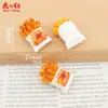 Tiras de Frango Picante Desossadas Acessórios de Resina DIY para Artesanato, Pingentes de Presilha com Gotejamento de Óleo, Chaveiros, Capas de Celular