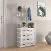 Exclusivamente para ExportaçãoRack Simples para Sapatos e Chapéus com Membrana Espessada à Prova de Poeira, Adequado para Entrada de Casa, Fábrica de Rack de Sapatos de Ferro de Chão