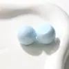 19mm Estilo Coreano Versátil Cor Sólida Morandi Fofo Redondo Meia Pílula Adesivo Brincos DIY Acessórios de Cabelo Peças de Grampo