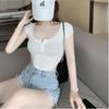 Camiseta de verano para mujer, cintura alta, corta, ombligo, sexy, ajustada, 2021, nueva camiseta blanca de manga corta, moda ins