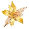 Flor Decorativa de Natal Mais Vendida, Flor Artificial de Natal Dourada, Flor Decorativa para Árvore de Natal, Flor de Natal de Veludo Lantejoula 45cm