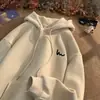 Sudadera con capucha Ins Marca de moda para hombre Otoño e Invierno 2025 Nueva de terciopelo holgada casual versátil Tops de pareja Chaqueta