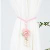 Novas Tiras de Amarração para Cortina de Flores Empilhadas com Pérolas Decoração Moderna para Casa Tiras para Cortinas de Gaze Tiras de Flor para Armazenamento de Cortinas