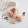 Bufanda de peluche de conejo para hombre y mujer, bufanda gruesa para invierno, bufanda versátil, orejeras, protección para los oídos, bufanda cálida para montar al aire libre, venta al por mayor en stock
