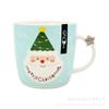 Caneca Cerâmica de Natal Personalizada com Alça de Estrela Padrão Papai Noel Boneco de Neve Homem de Gengibre Casual Bar Café