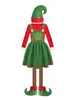 Ropa Navideña para Niños, Conjunto de Vestido para Mujer, Disfraces de Cosplay para Hombre y Mujer, Disfraces Verdes de Elfo para Adulto