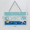 Nova Decoração Pendurada de Boas-Vindas Estilo Oceano Mediterrâneo Placa de Boas-Vindas para Bar Restaurante Porta Jardim