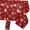 Amazon Transfronterizo Día de San Valentín Mantel Corazón Rojo Profundo Plástico Desechable Rectangular Aniversario Boda Decoración de Boda