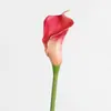 Lírio Calla Artificial de PU Flores Artificiais para Decoração de Casa, Toque Realista, Bordas Enroladas, Lírio Calla de Haste Longa, Arranjo Floral de Casamento Buquê