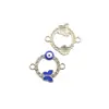Al por mayor Estilo Coreano Especial Doble Colgante Ojo del Diablo Mariposa Aceite Goteando Aleación Collar Pulsera Colgante Joyería Accesorios DIY