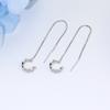 Novo zircão diamante em forma de orelha em forma de prancha orelha clipe de osso tassel linha de orelha temperamento longo feminino brincos de linha de orelha uma geração de cabelo