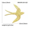 Broche Personalizado Minimalista de Acero Inoxidable con Diseño de Golondrina, Decoración Versátil para Trajes y Abrigos: Br5814