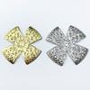 Acessórios de joias faça você mesmo 55mm base oca grande peça de flor cocar peça de flor acessórios de metal roupa de tripulação decoração