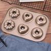 Forno especial DIY em estoque 6 com três flores desenho animado donut bolo molde ferramentas de cozimento molde antiaderente forno