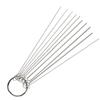 Yunbei acero inoxidable aguja pasante caja de aluminio herramienta de limpieza de boquilla de carburador juego de alambre de limpieza de chiclés de carburador