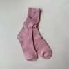 Calcetines nuevos para mujer de otoño e invierno, calcetines retro de color liso de doble aguja, calcetines de moda de seda dorada y plateada, hilo grueso, calcetines cómodos de rizo, calcetines de longitud media