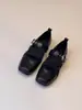 Sapatos Mary Jane Femininos Estilo Ballet Francês para a Primavera de 2026 com Tira Cruzada, Bico Quadrado, Fivela de Uma Tira e Solado Baixo