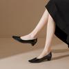 Sapatos de Salto Alto Novos da Primavera Yuanlitong para Mulheres, Estilo Francês de Luxo Leve, Sapatos Femininos de Alta Qualidade, Sola Macia, Confortáveis, Boca Rasa, Sapatos Individuais de Couro Macio