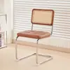 Silla de ratán silla nórdica de madera maciza para el hogar silla de comedor de diseño silla de segunda mano silla网红 cafetería hotel ocio silla ins