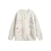 Roupas Vintage Outono/Inverno 2025 Tendência Casal Marca Suéter Cardigan Jacquard Unissex Estilo Preguiçoso Suéter de Tricô