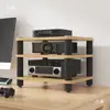 Gabinete de TV Simples Multifuncional Gabinete de Alto-falante Suporte para Amplificador Pés Suporte AV Rack com Amortecimento de Vibração Suporte hifi CD
